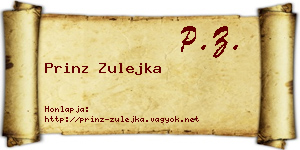 Prinz Zulejka névjegykártya